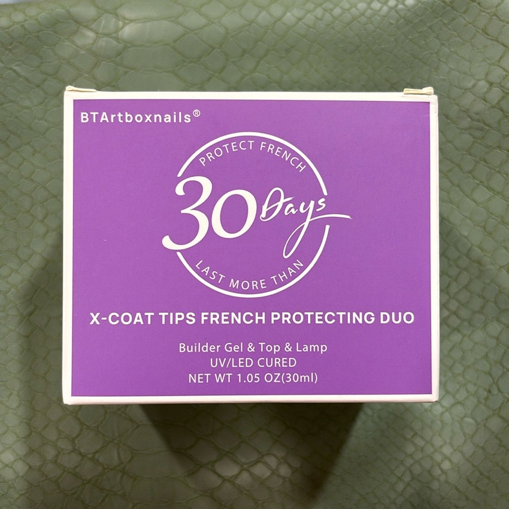 X-Coat Tips French Protecting Duo. Builder Gel & Top & Lamp UV/LED Cured